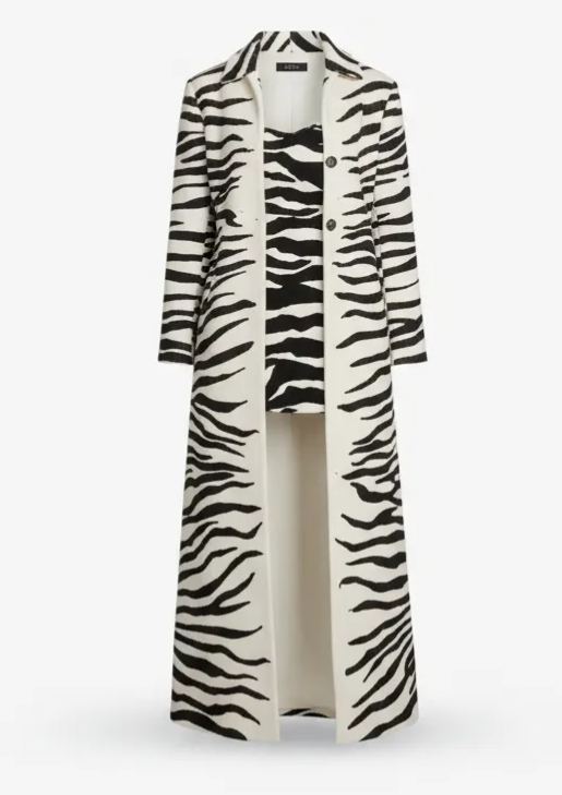 Zebra-print velvet set