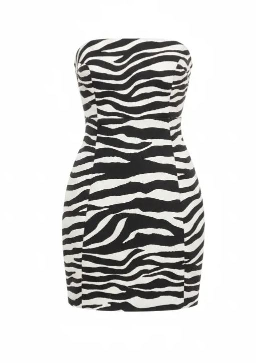 Zebra-print velvet set