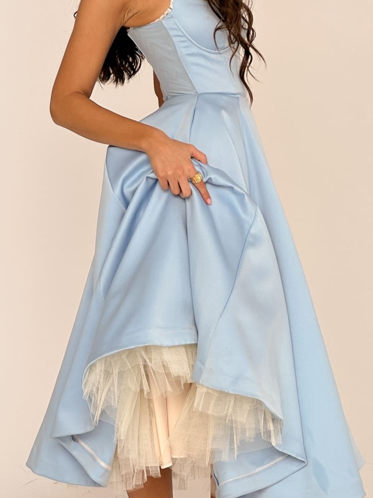 Cinderella Blue Tulle Midi Dress-CALLISTARI