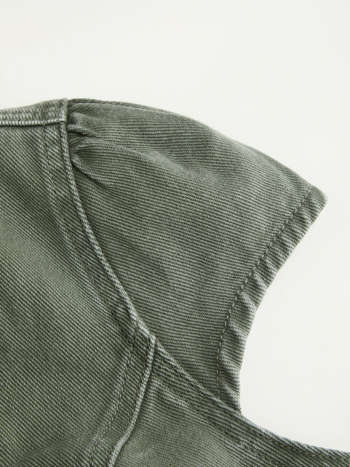 Military Button Cropped Jacket & Pleated Mini Skirt Set