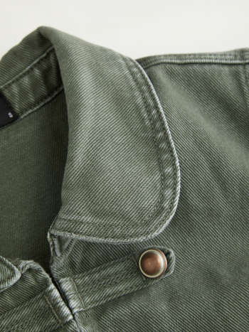 Military Button Cropped Jacket & Pleated Mini Skirt Set