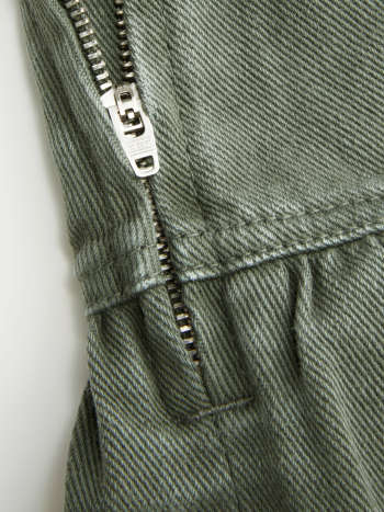 Military Button Cropped Jacket & Pleated Mini Skirt Set