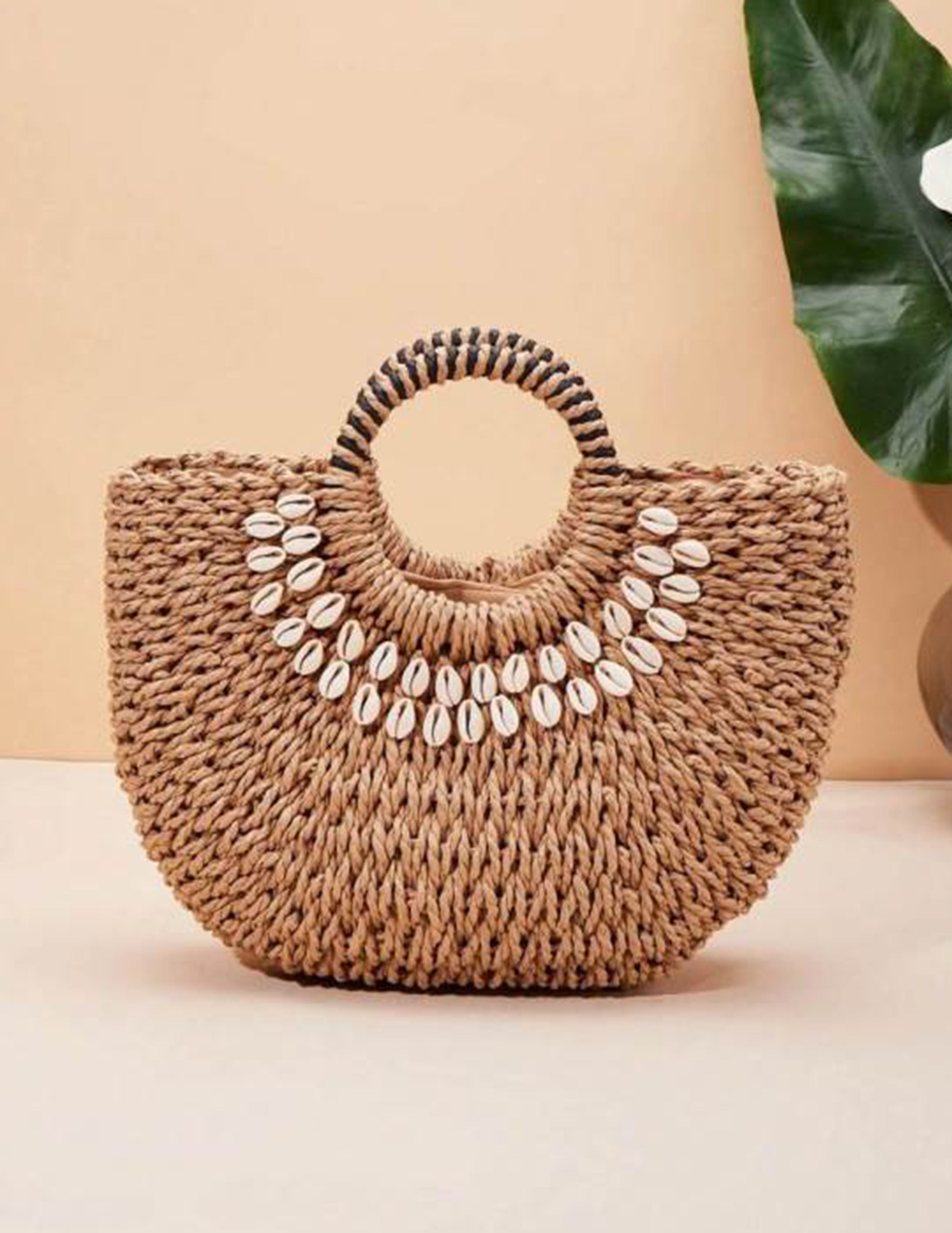 Shell Decor Straw Bag-CALLISTARI