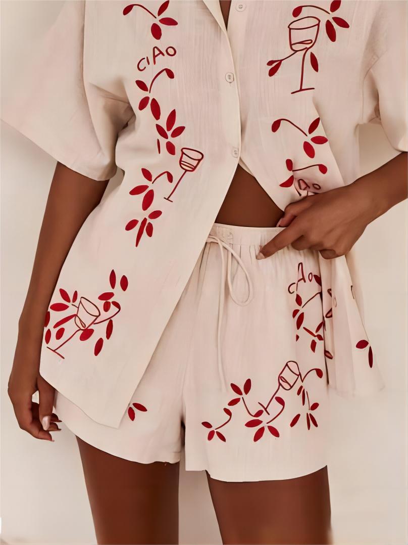 Loose Elasticated Shorts-Set-CALLISTARI