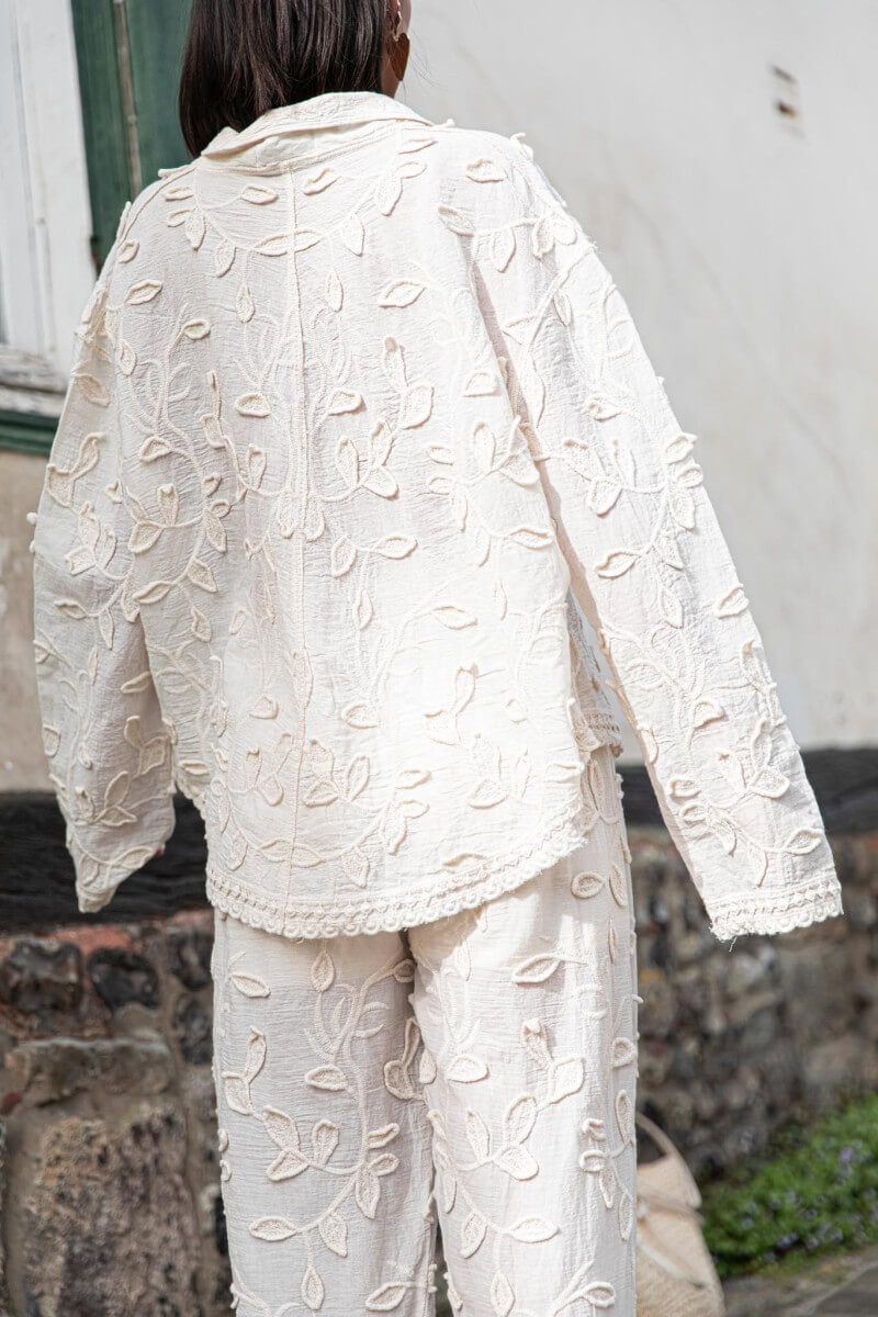 Callistari Unique Resort Style Jacquard Casual Loose Shirt-CALLISTARI