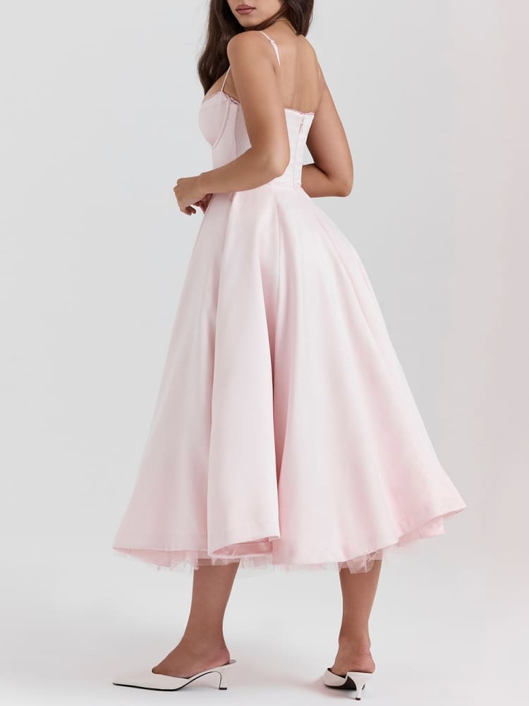 Ballerina Pink Midi Dress-CALLISTARI