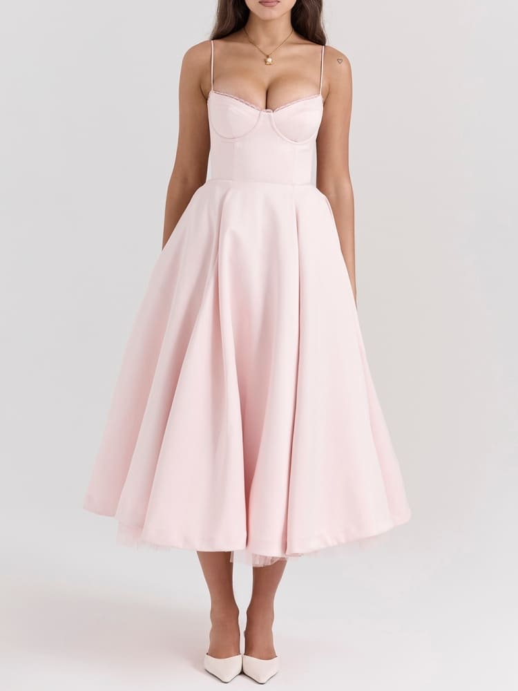 Ballerina Pink Midi Dress-CALLISTARI