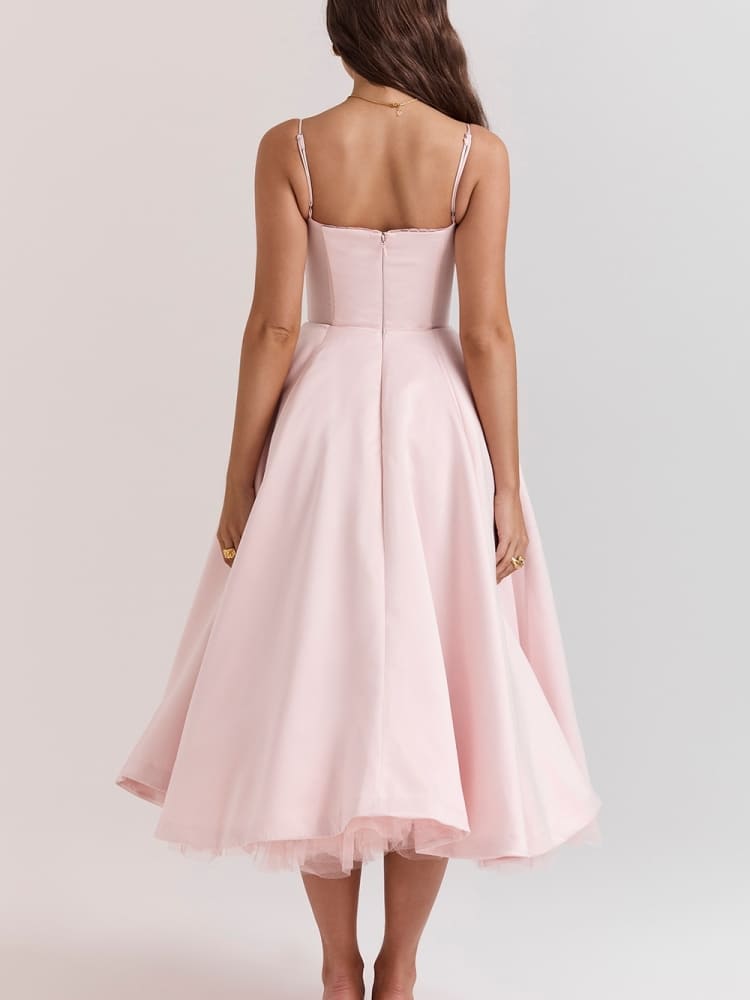 Ballerina Pink Midi Dress-CALLISTARI