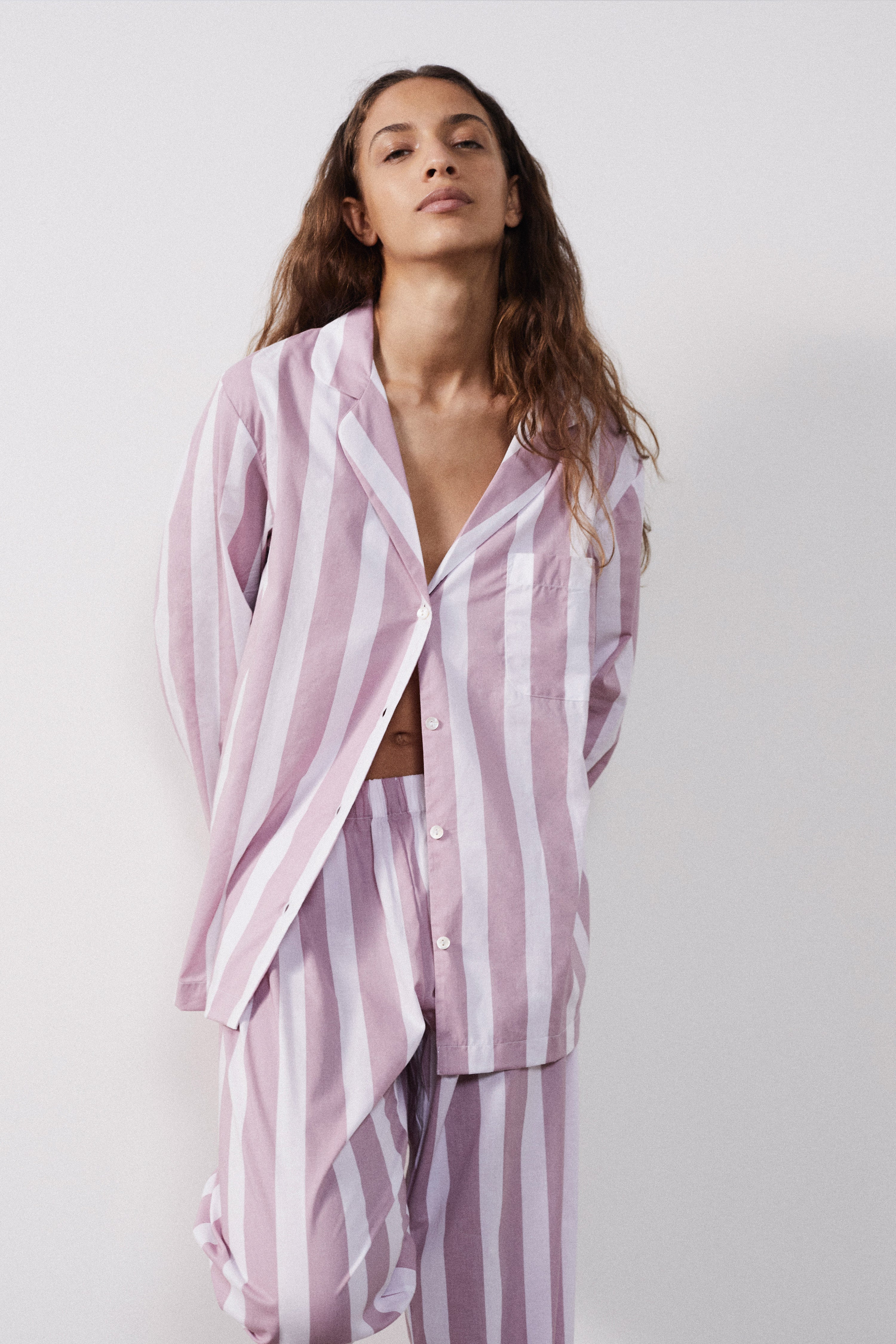 Callistari Mauve Stripe Pyjama Set-CALLISTARI