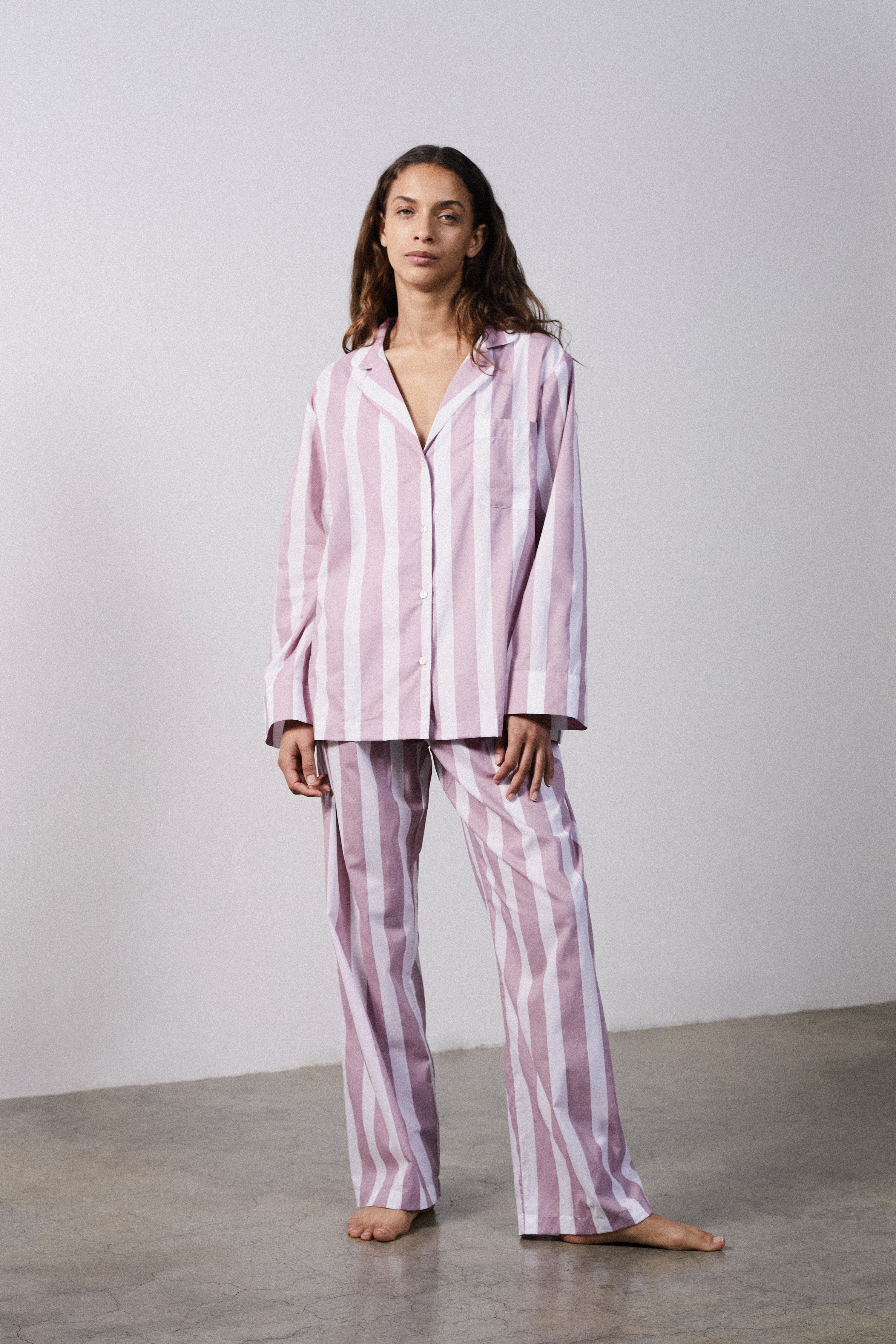 Callistari Mauve Stripe Pyjama Set-CALLISTARI