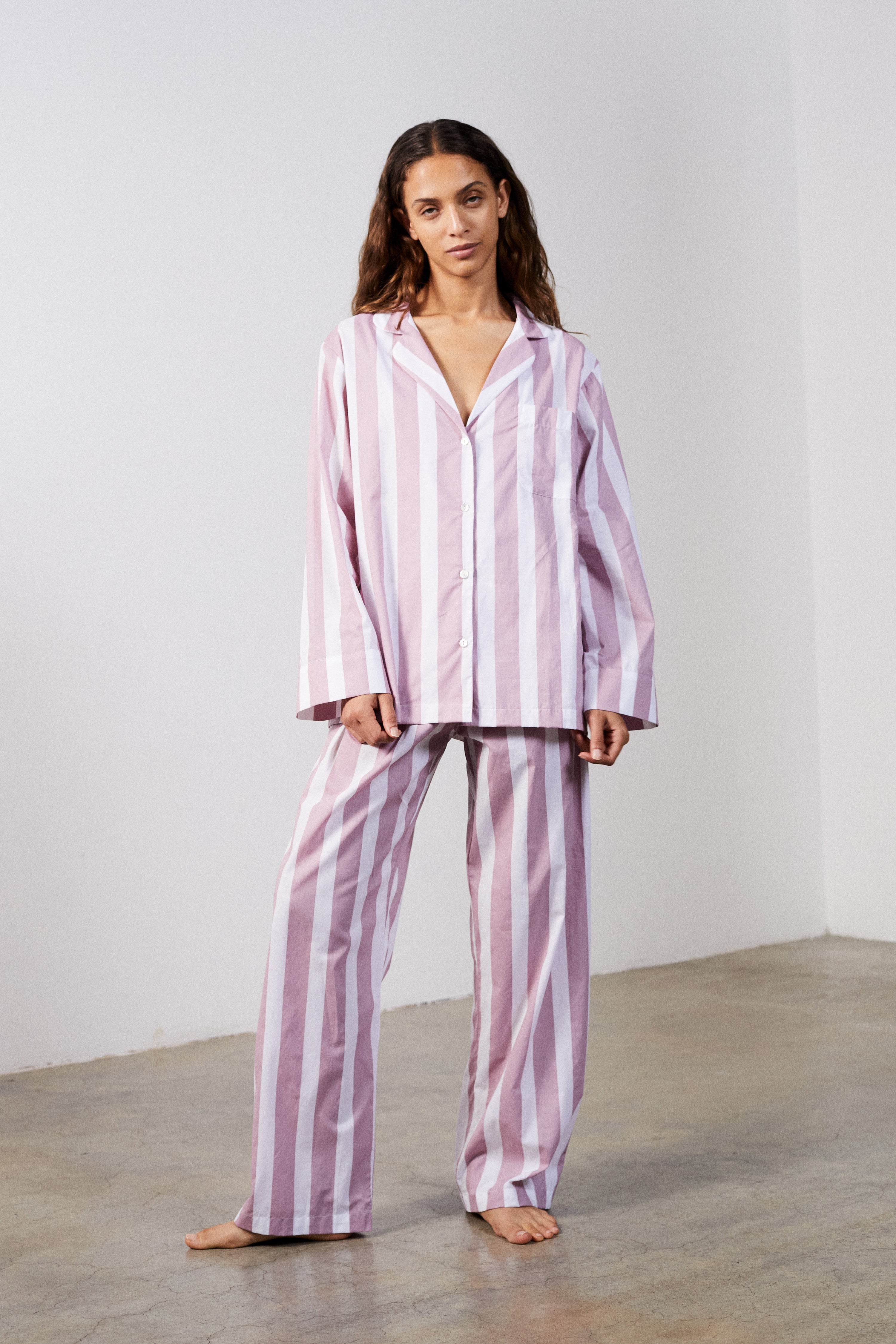 Callistari Mauve Stripe Pyjama Set-CALLISTARI