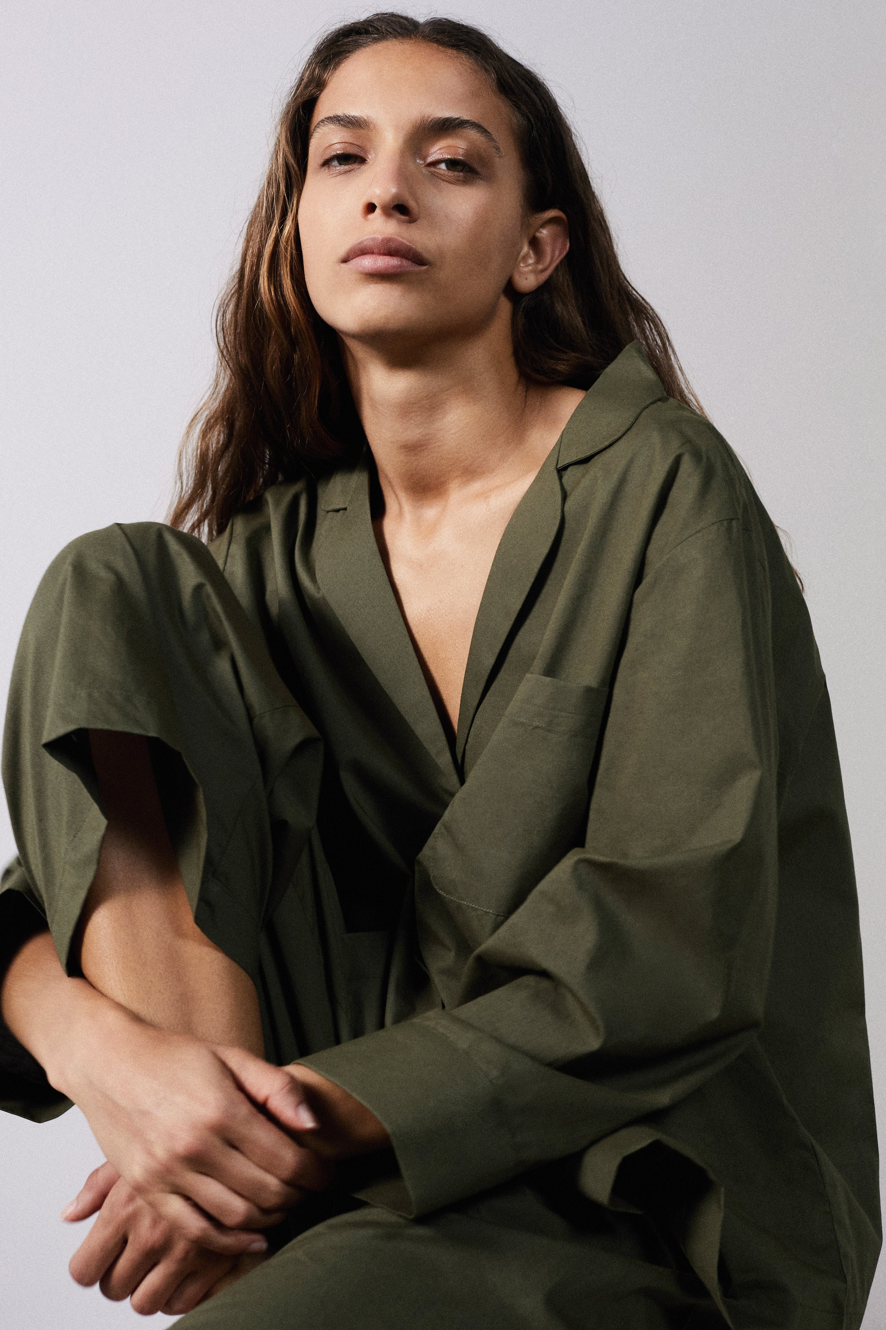 Relaxed Olive Pyjama Set-CALLISTARI