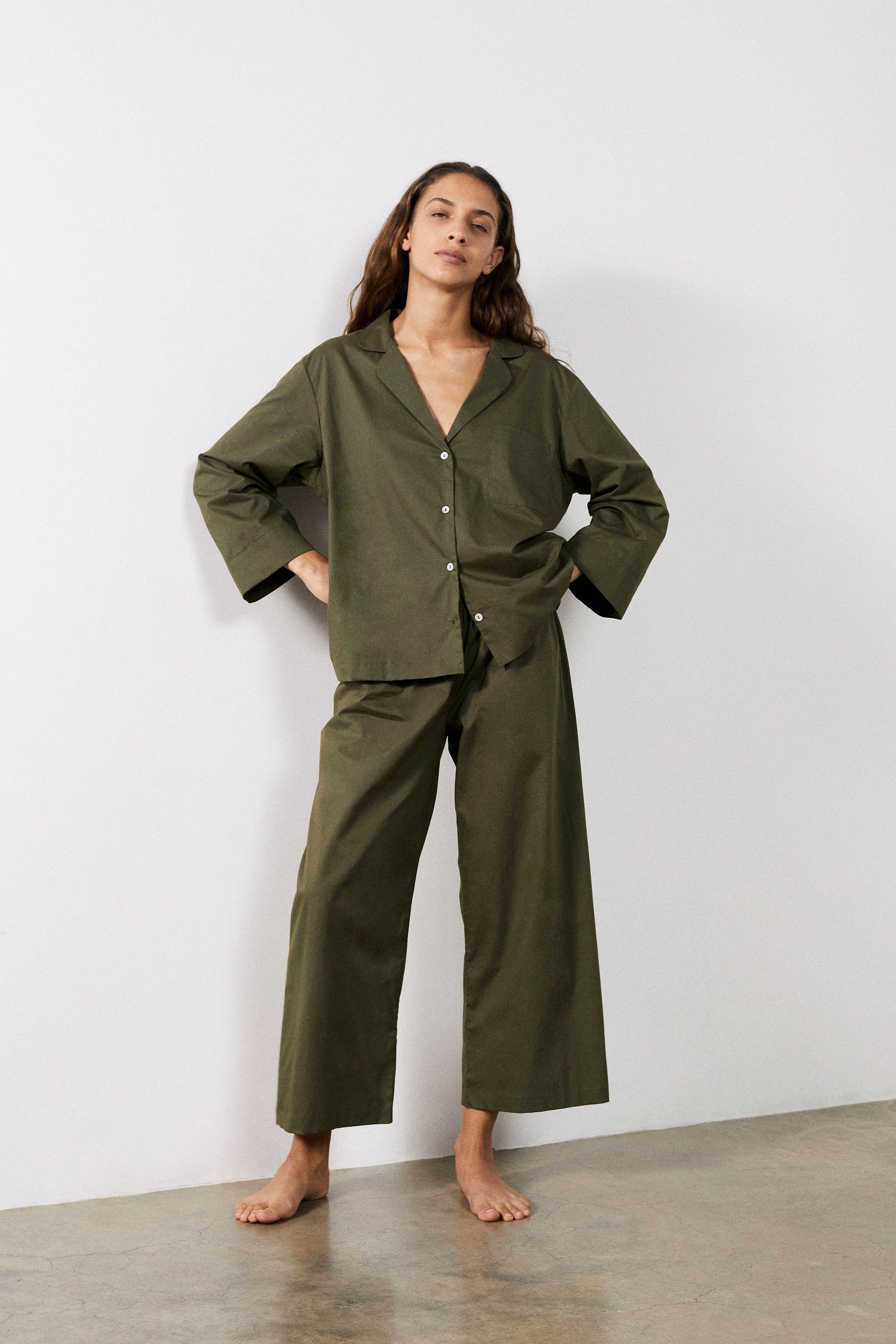 Relaxed Olive Pyjama Set-CALLISTARI