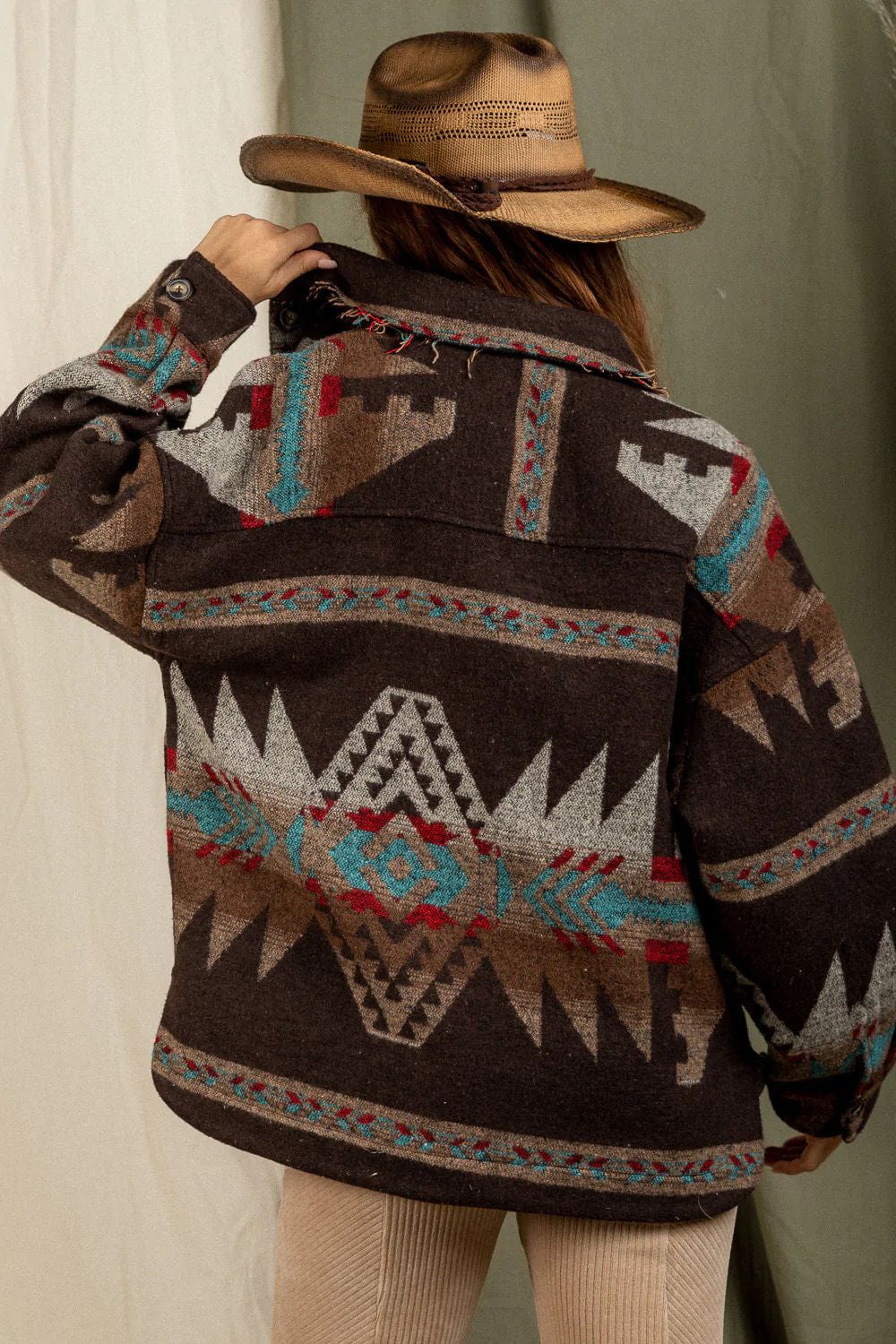 Mikaela Brown Aztec Jacket-CALLISTARI