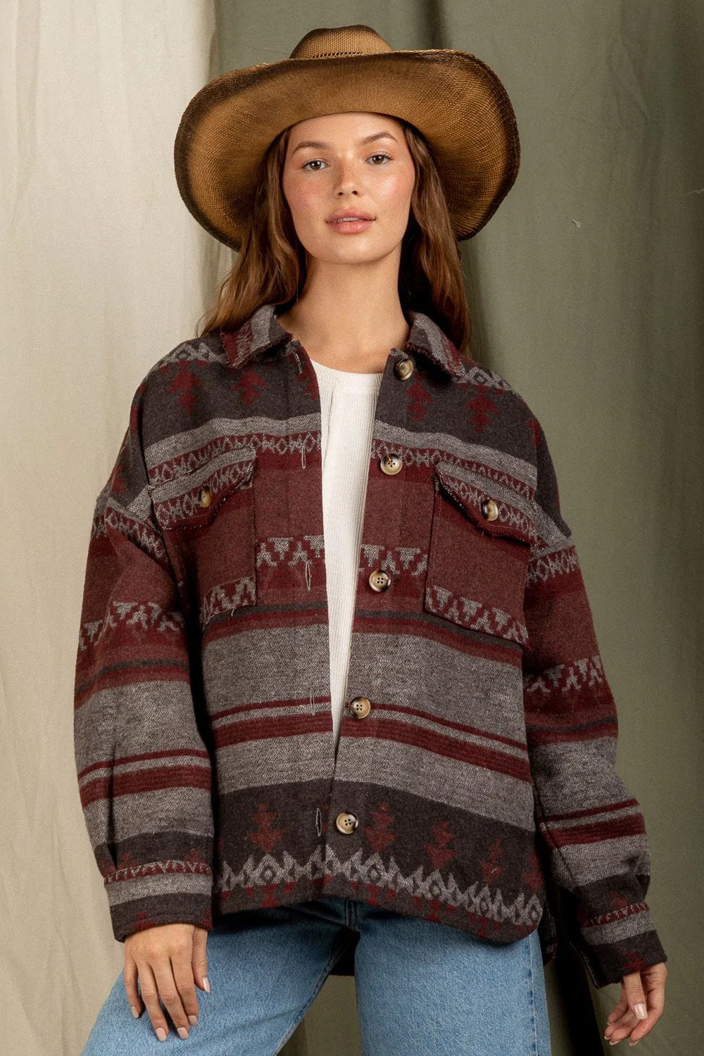 Mikaela Brown Aztec Jacket-CALLISTARI