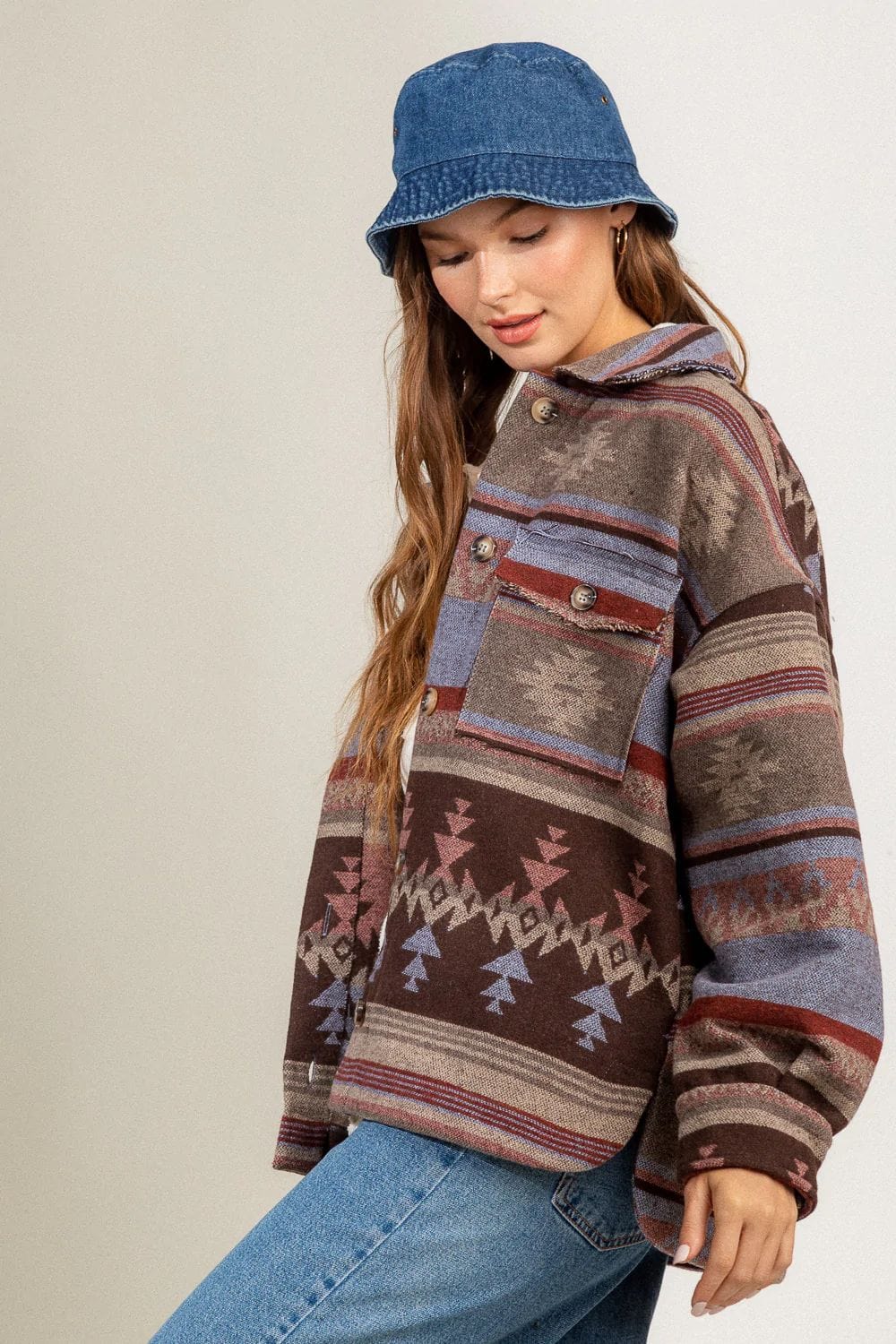 Mikaela Brown Aztec Jacket-CALLISTARI