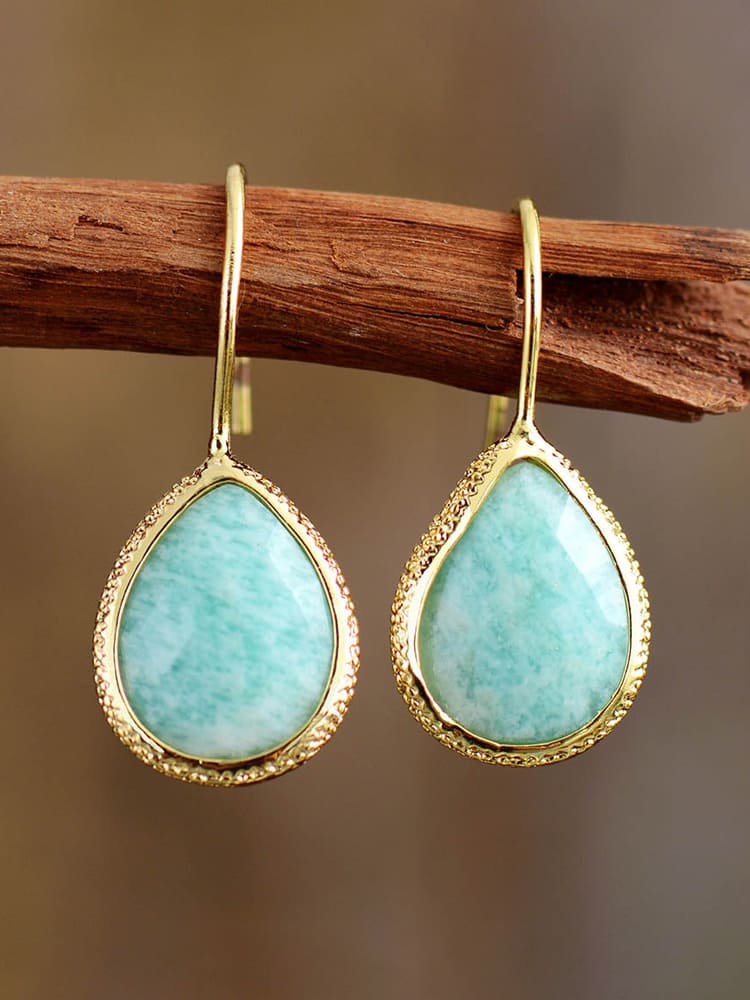Yuriyawi' Amazonite Drop Earrings-CALLISTARI
