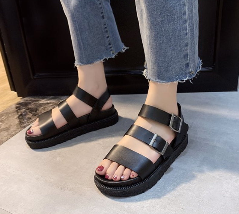Leather Platform Sandals-CALLISTARI
