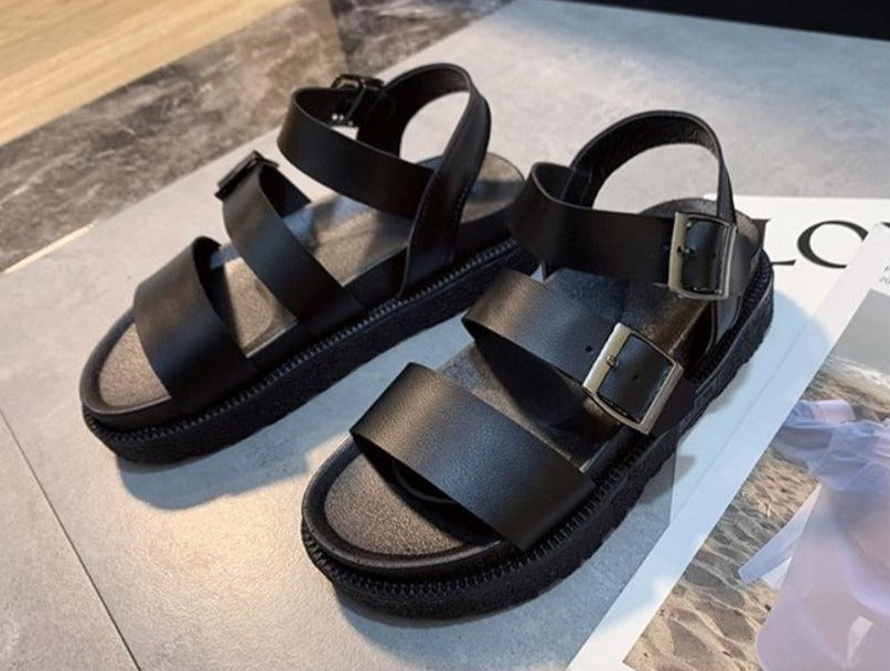 Leather Platform Sandals-CALLISTARI