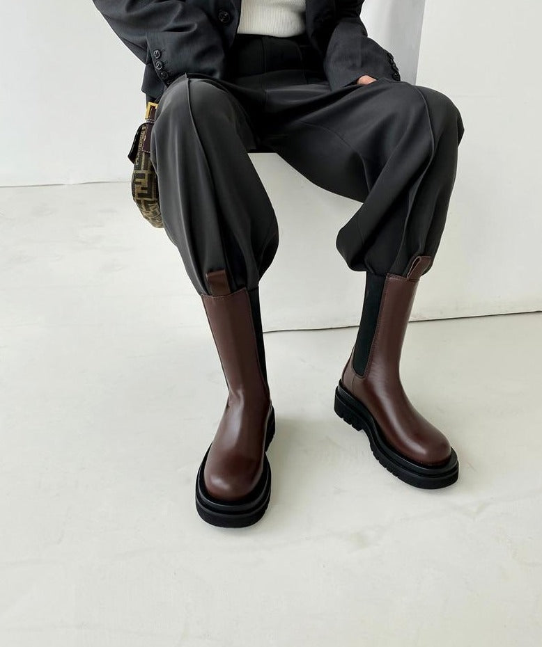 Genuine Leather Velvet Shoes-CALLISTARI