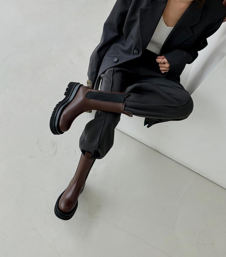 Genuine Leather Velvet Shoes-CALLISTARI