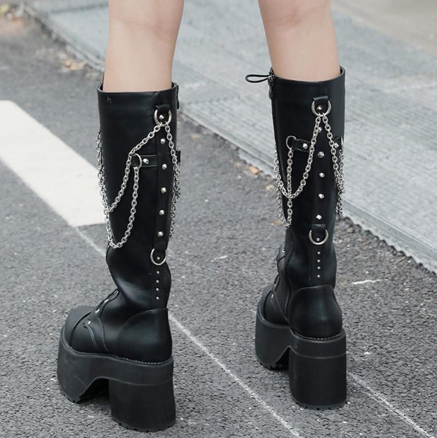 Combat Long Boots-CALLISTARI