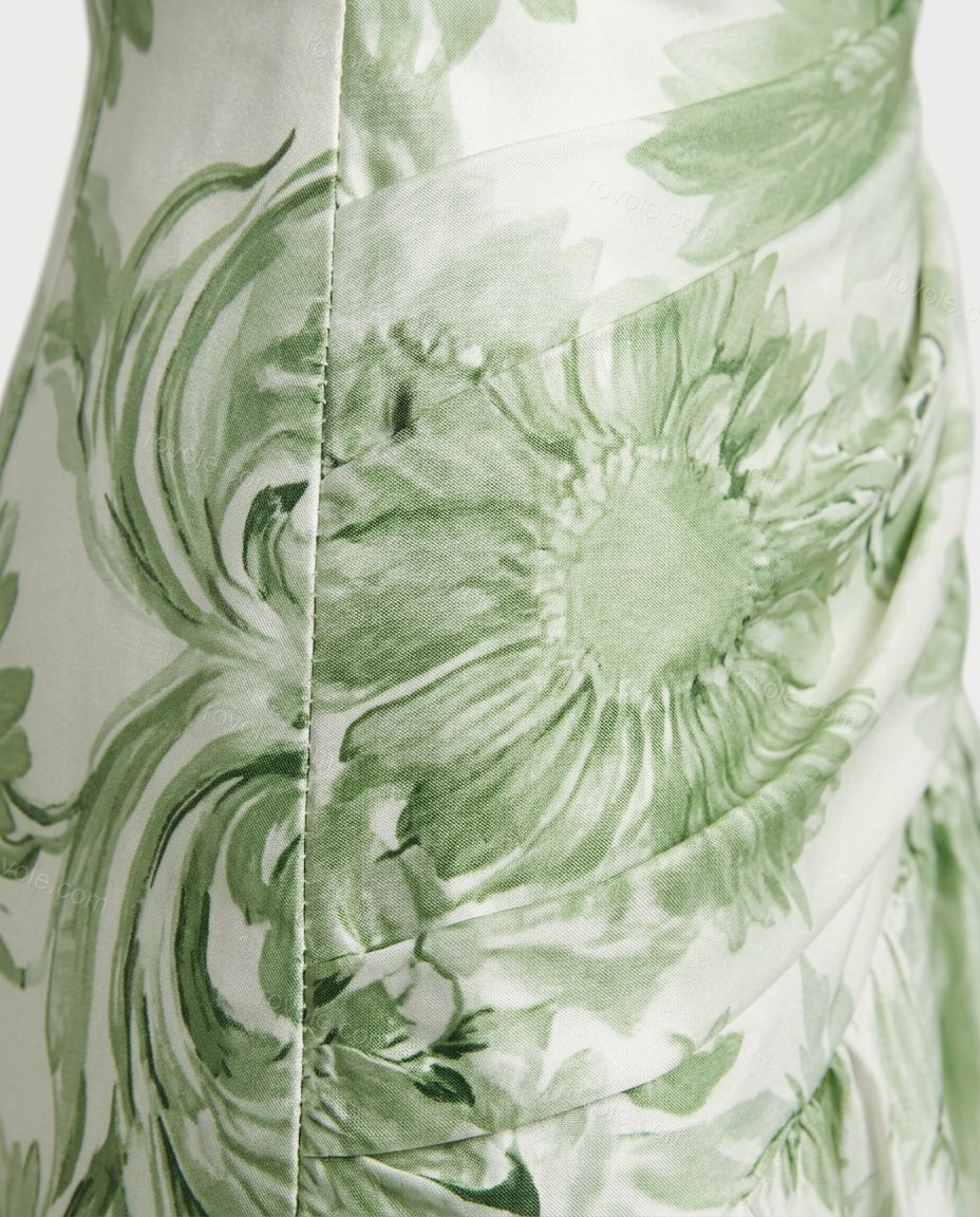 White Floral Maxi Dress, close-up of floral, by rovole.com