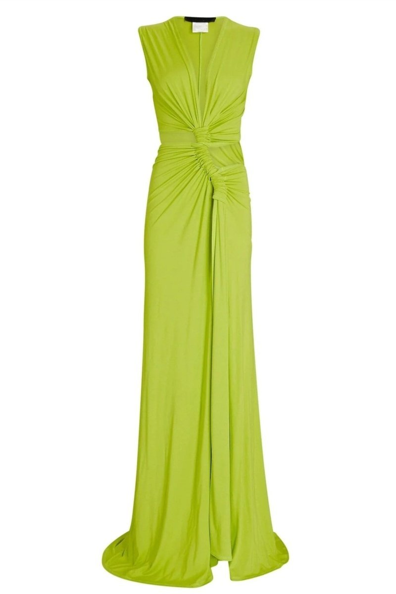 Sara V-neck High Slit Maxi Dress-CALLISTARI