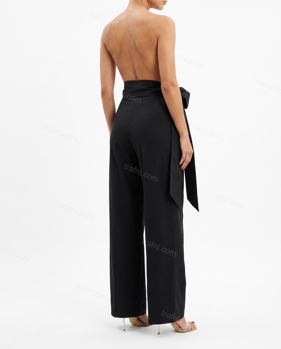 Black Printed Pants by trafni.com
