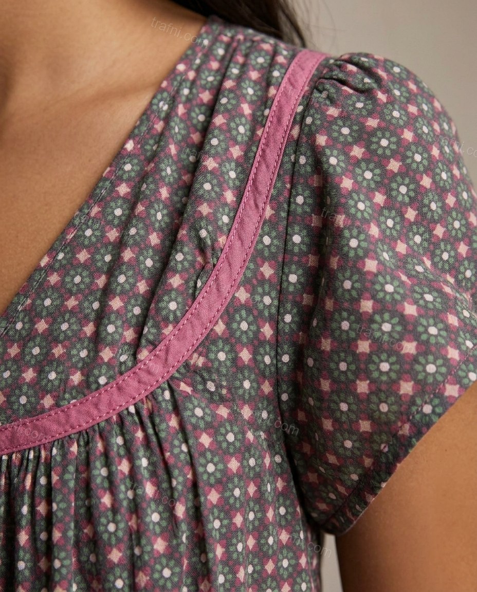 Charcoal Gray Polka Dot Mini Ruffled Dress, close-up of polka dot, by trafni.com