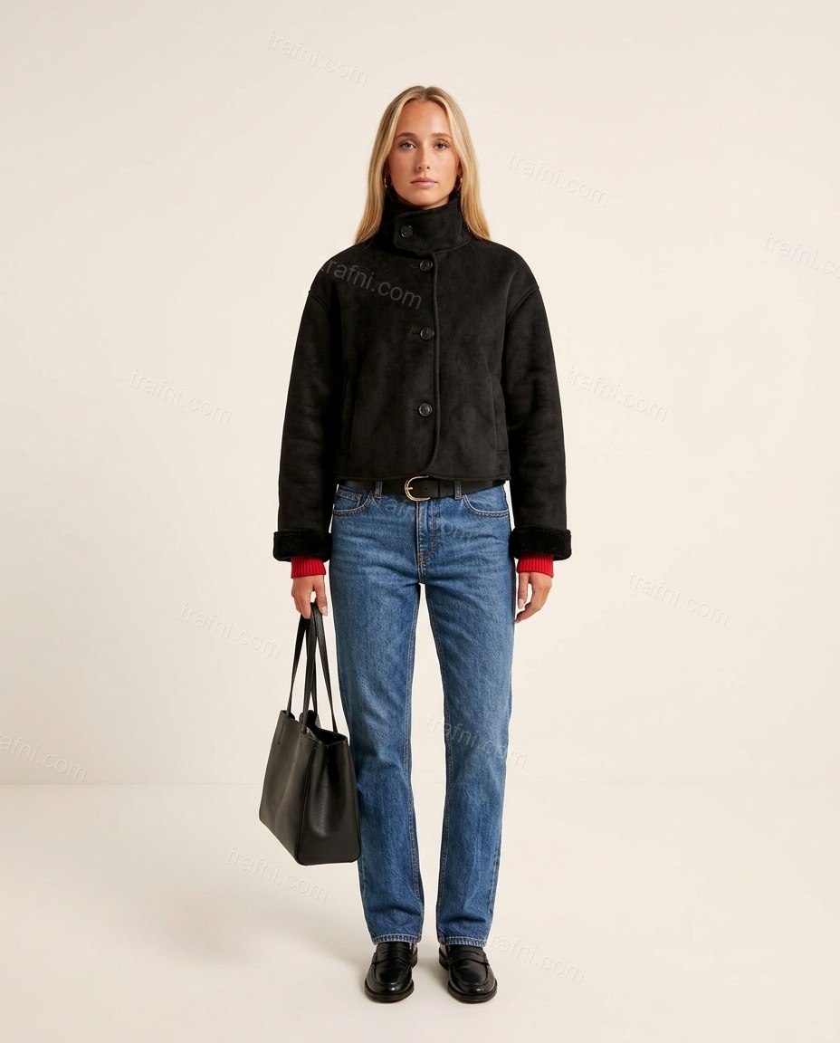Black Jacket, front studio view, by trafni.com