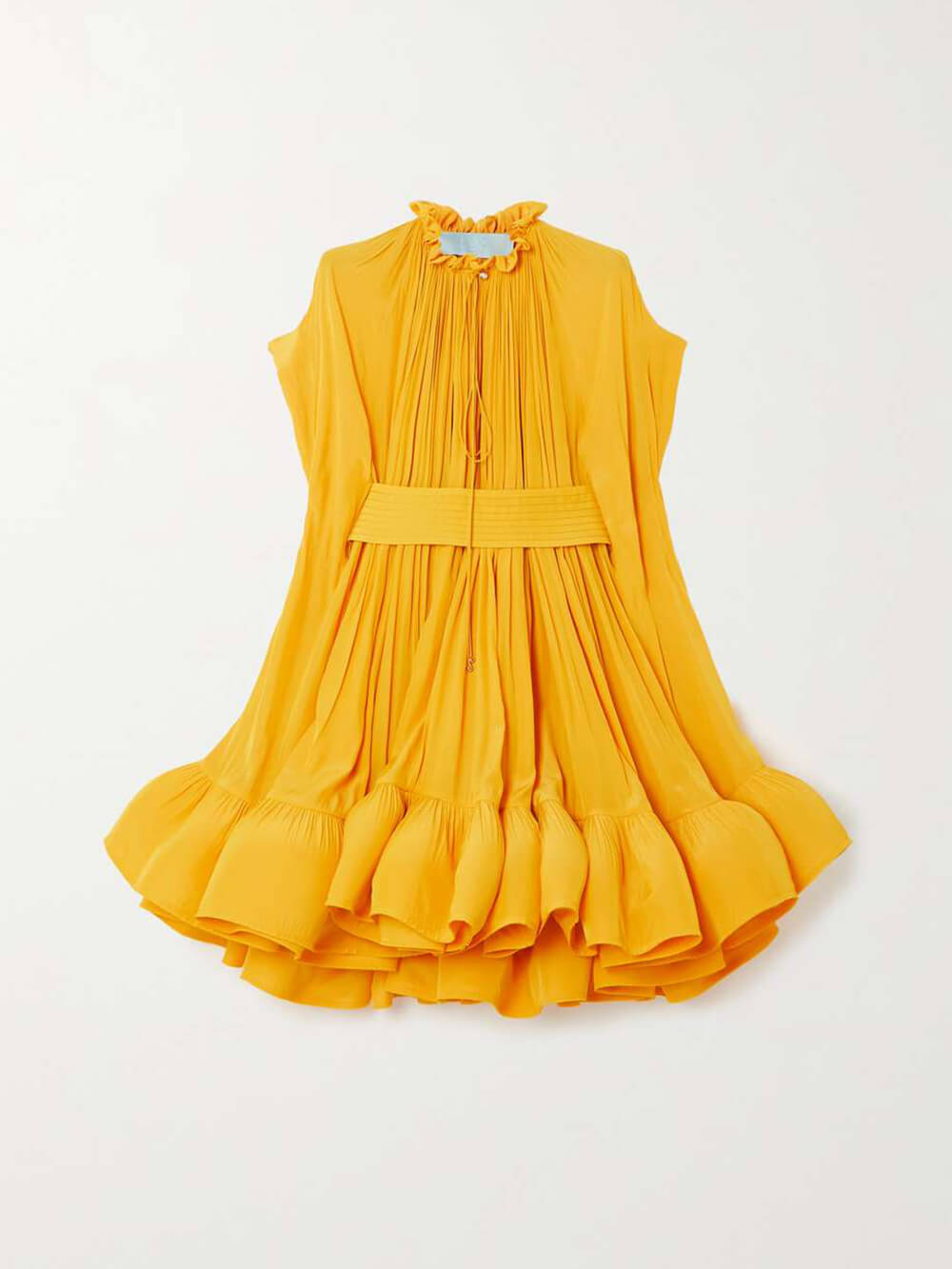 Cape-Effect Belted Mini Dress-CALLISTARI