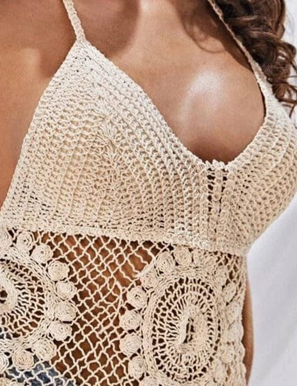 Myra Crochet Fringe Top-CALLISTARI