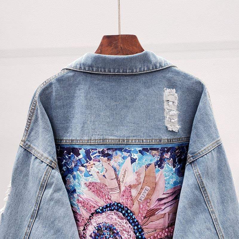 WickedAF Layana Cowboy Style Denim Jacket