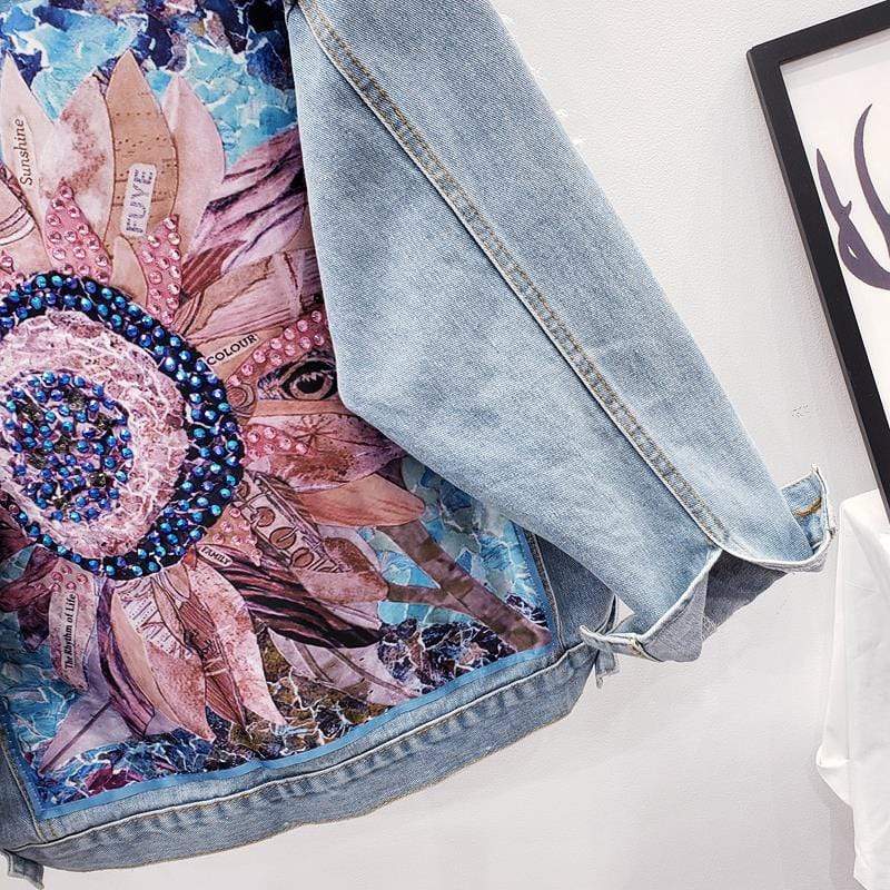 WickedAF Layana Cowboy Style Denim Jacket