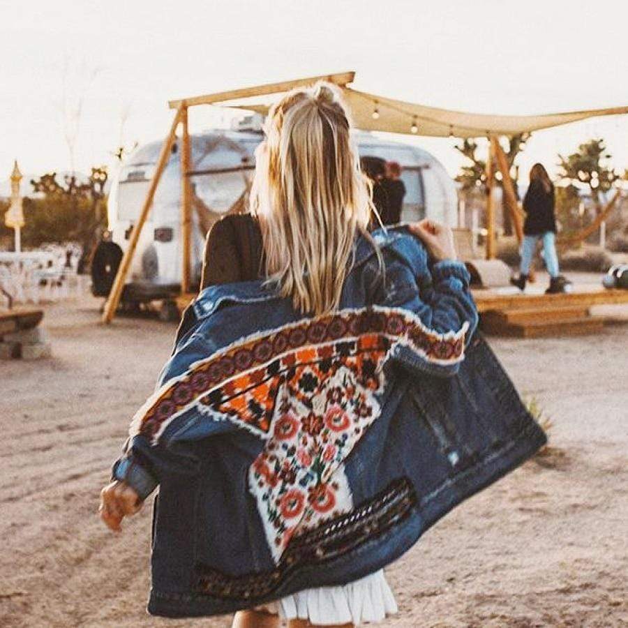 Maya Embroidered Denim Jacket - wickedafstore