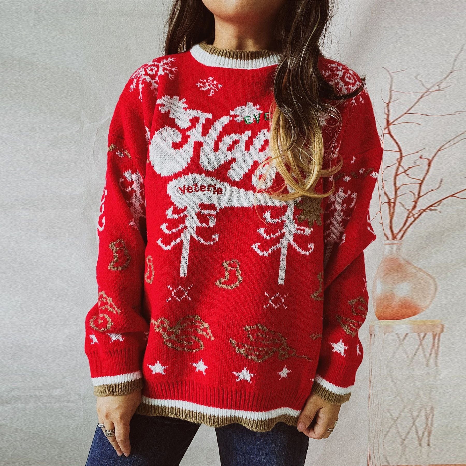 Everyday Happy Christmas Sweater-Mesadic