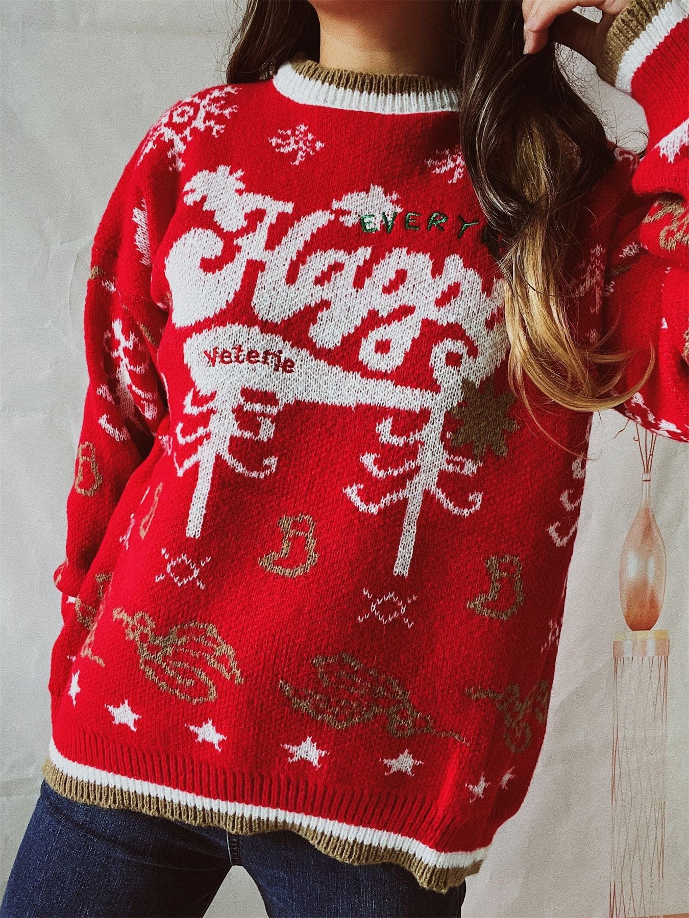 Everyday Happy Christmas Sweater-Mesadic