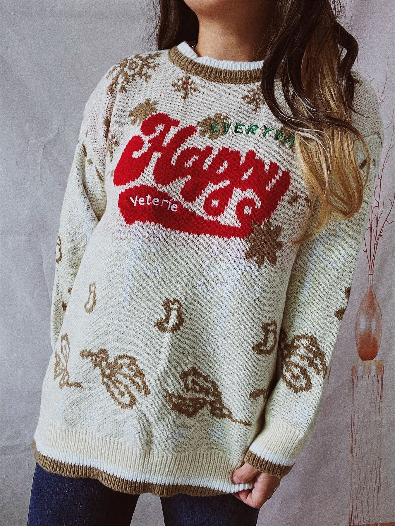 Everyday Happy Christmas Sweater-Mesadic