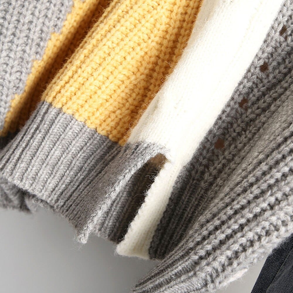 Lelya Denim Patchwork Sweater-CALLISTARI