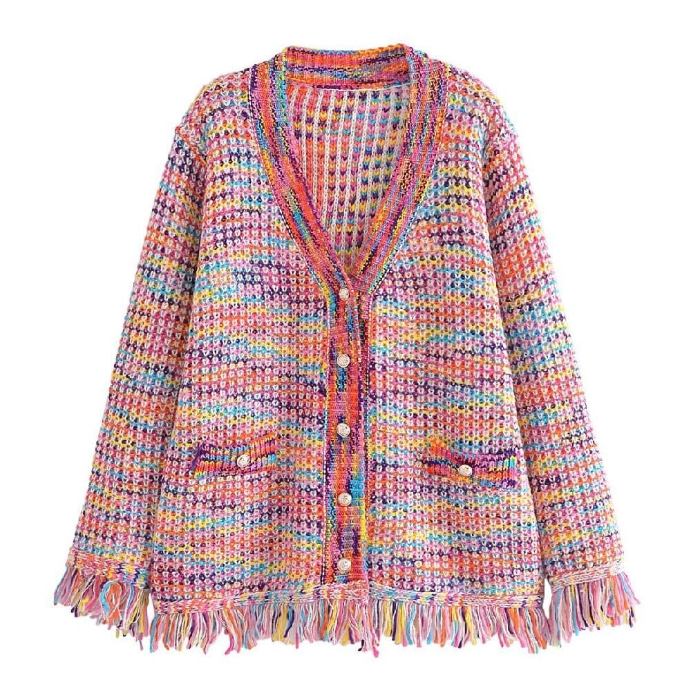 wickedafstore S Henrietta Rainbow Cardigan