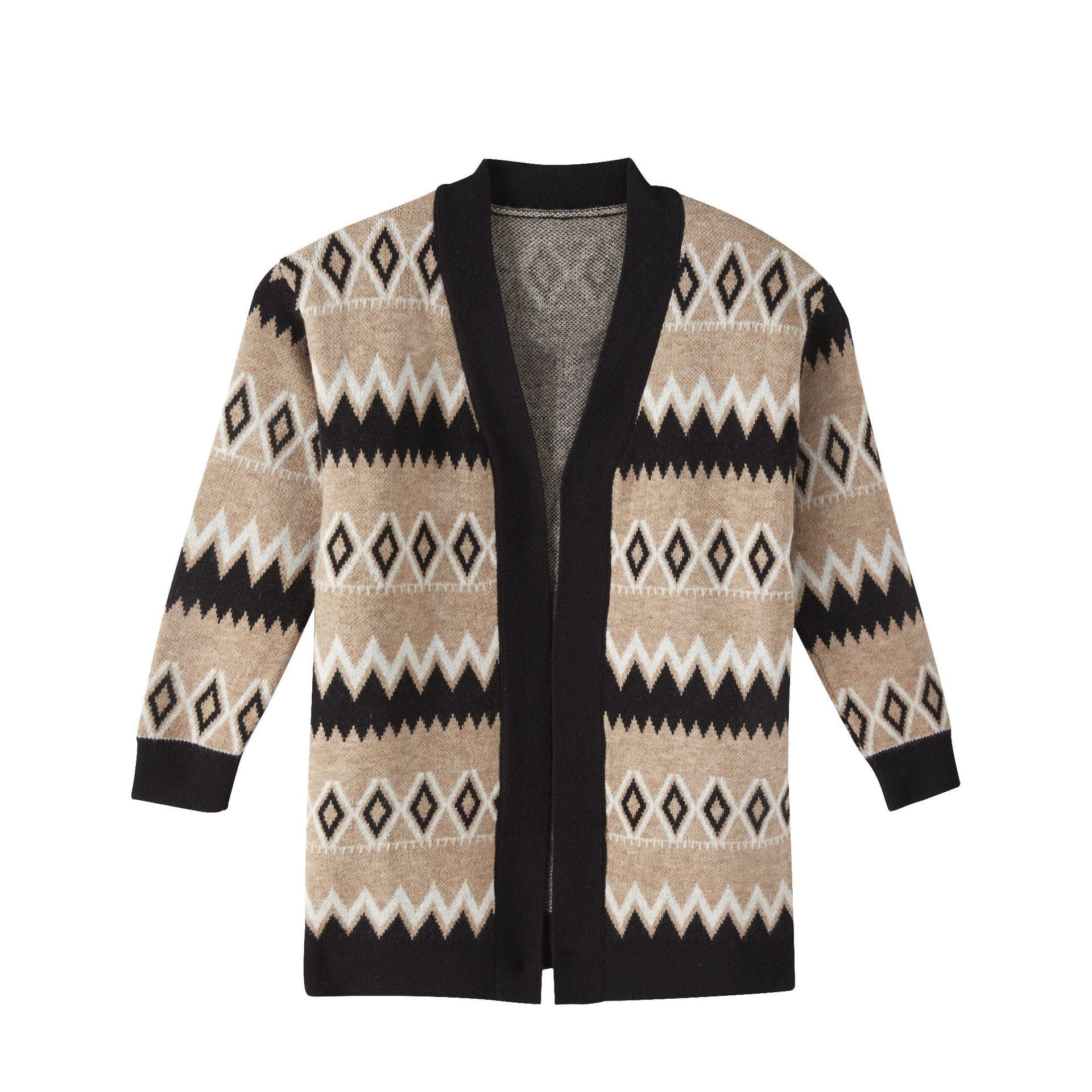 Claire Geometric Print Cardigan-Mesadic