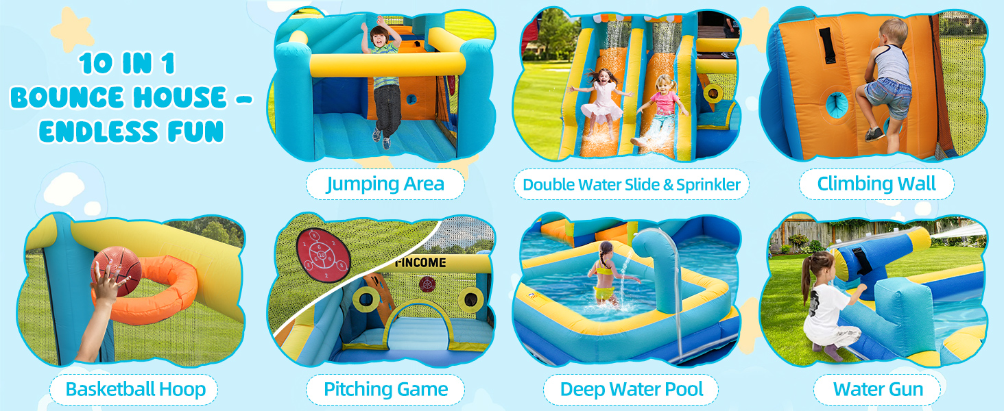 inflatable water slide bounce house