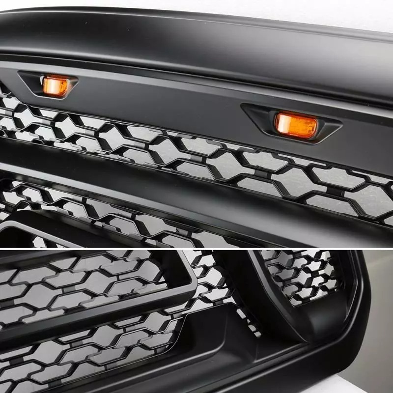 For 2013-2018 Dodge RAM 1500 Grill Rebel Style Front Grille with Letter & LED Light
