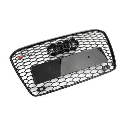 for Audi A5 S5 8T 2012-2016 RS Style Honeycomb Front Grille Grill Mesh Gloss Black