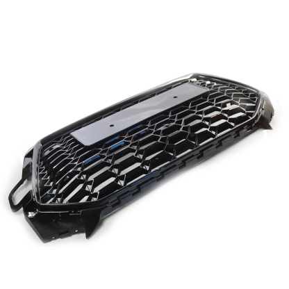 For 2020-2022 Audi A4 S4 B9.5 RS4 Style Front Grille Honeycomb Grill Gloss Black