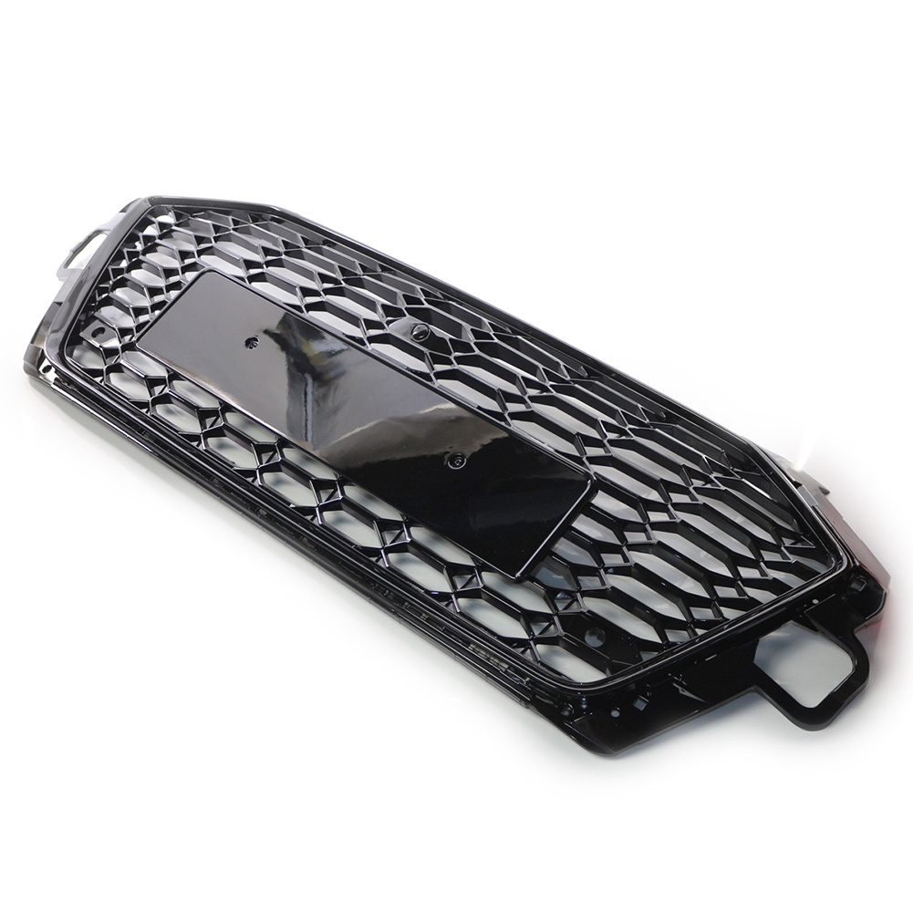 For 2020-2022 Audi A4 S4 B9.5 RS4 Style Front Grille Honeycomb Grill Gloss Black