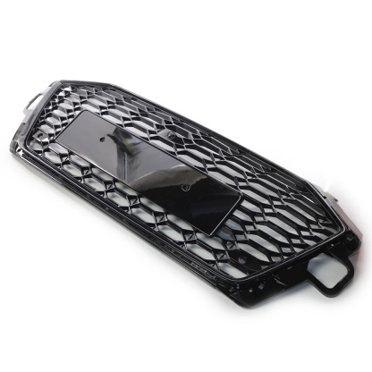 For 2020-2022 Audi A4 S4 B9.5 RS4 Style Front Grille Honeycomb Grill Gloss Black