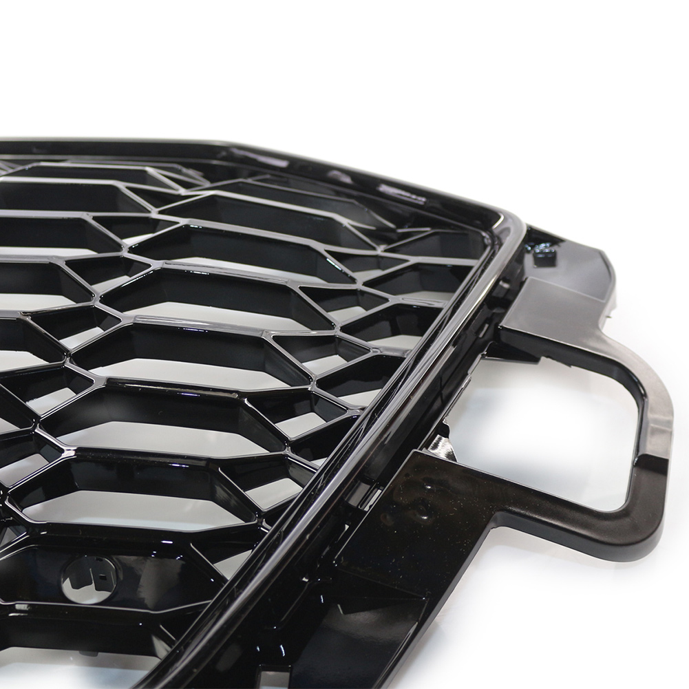 For 2020-2022 Audi A4 S4 B9.5 RS4 Style Front Grille Honeycomb Grill Gloss Black