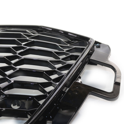 For 2020-2022 Audi A4 S4 B9.5 RS4 Style Front Grille Honeycomb Grill Gloss Black